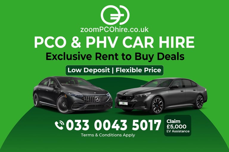 Mercedes EQE & BMW i5 Now Available for PCO RenttoBuy UberApproved