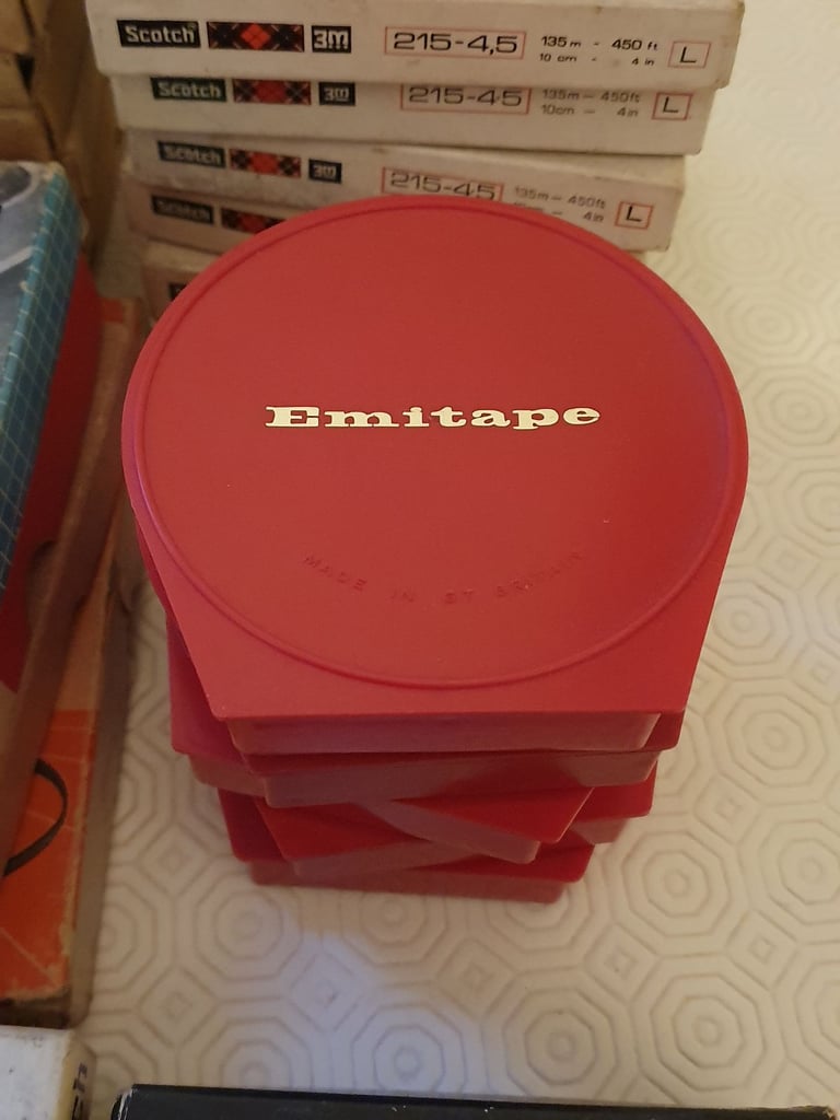 Mixed 24 + Reel to Real audio tapes, some boxed+empty spools in +outofboxes?