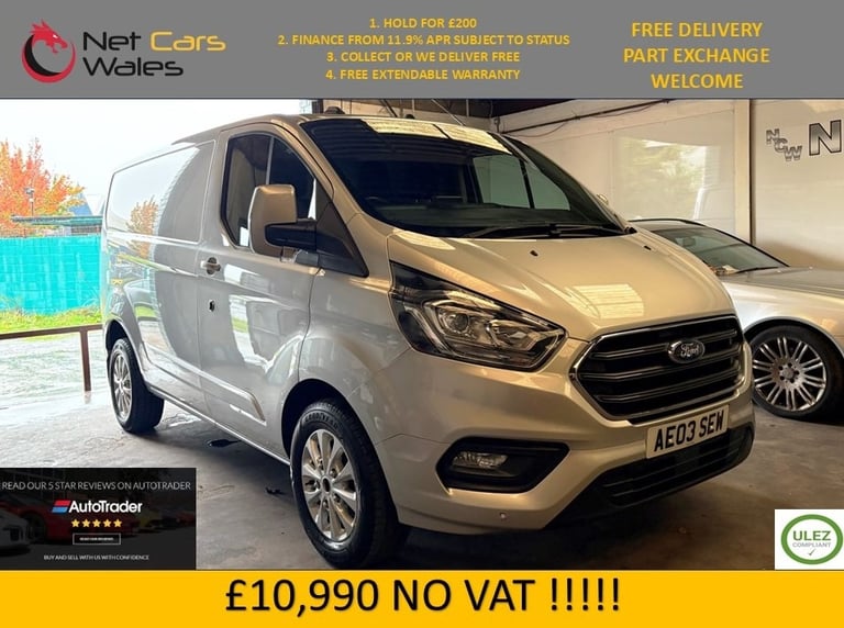 2021 Ford Transit Custom 2.0 EcoBlue 130ps Low Roof Limited Van PANEL VAN Diesel Manual