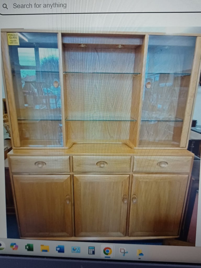 ERCOL WINDSOR MODELS - DISPLAY TOP 2161 AND HIGH SIDEBOARD 2074H 