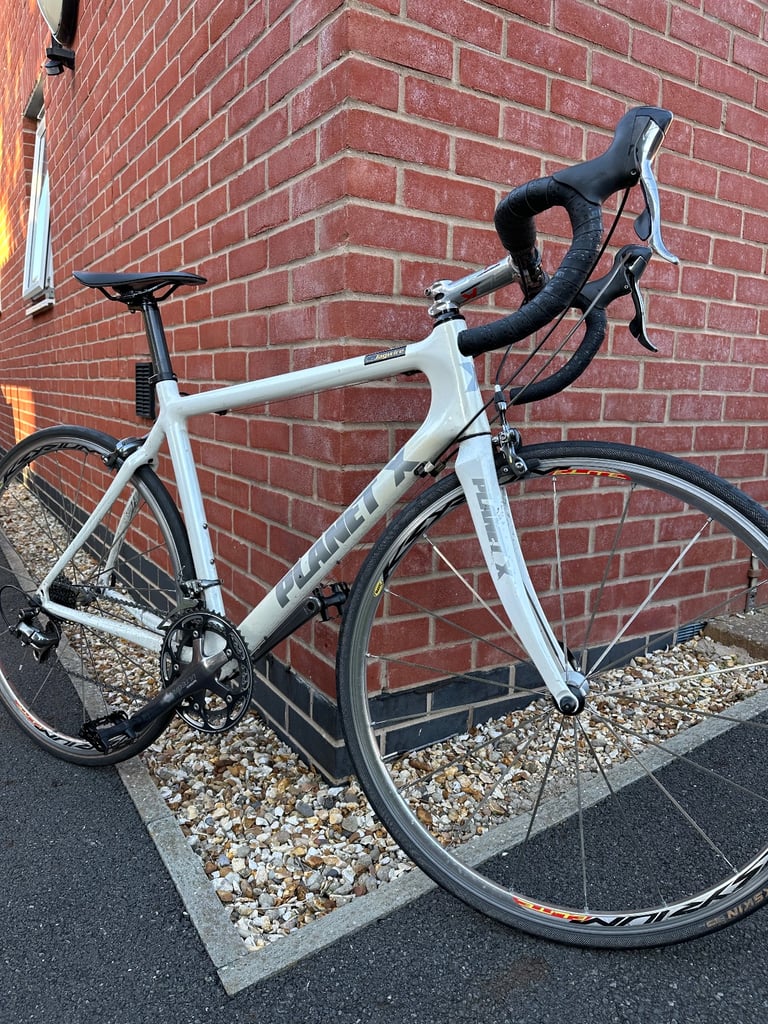 Planet X Carbon road bike, white, medium