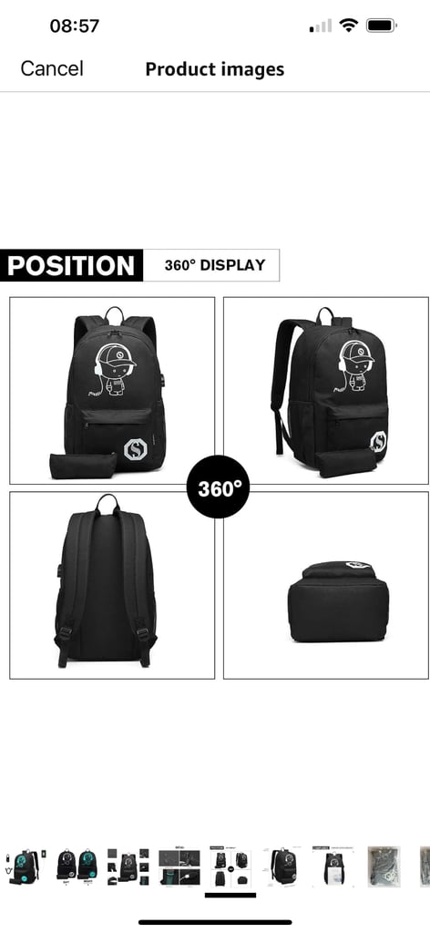 Brand New! Senkey & Style Glow in the Dark Rucksack / School Bag