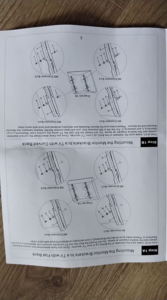 TV wall mounting bracket.