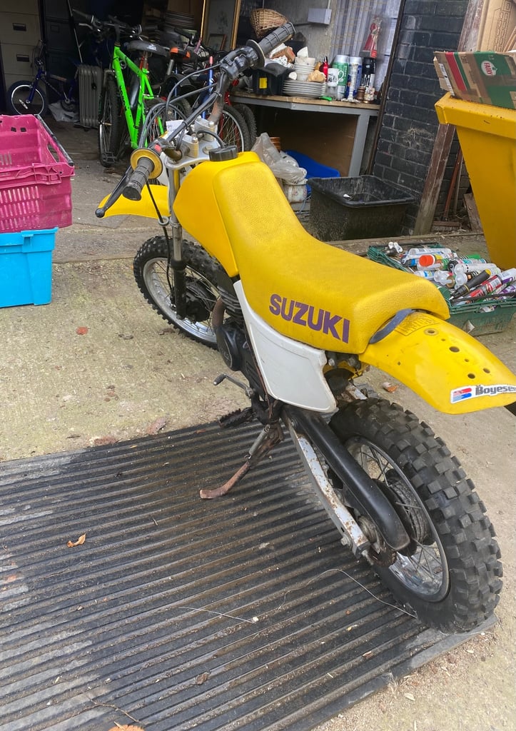 image for Suzuki Yellow 1995 DS80 79CC 2 Stroke Manual Junior Dirt Scrambler Motorbike
