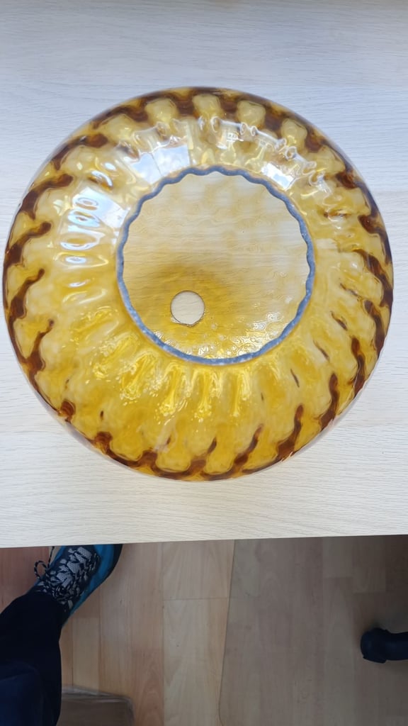 Retro chic glass lampshade