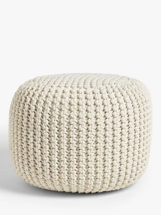 image for John Lewis Chunky Knitted Pouffe 