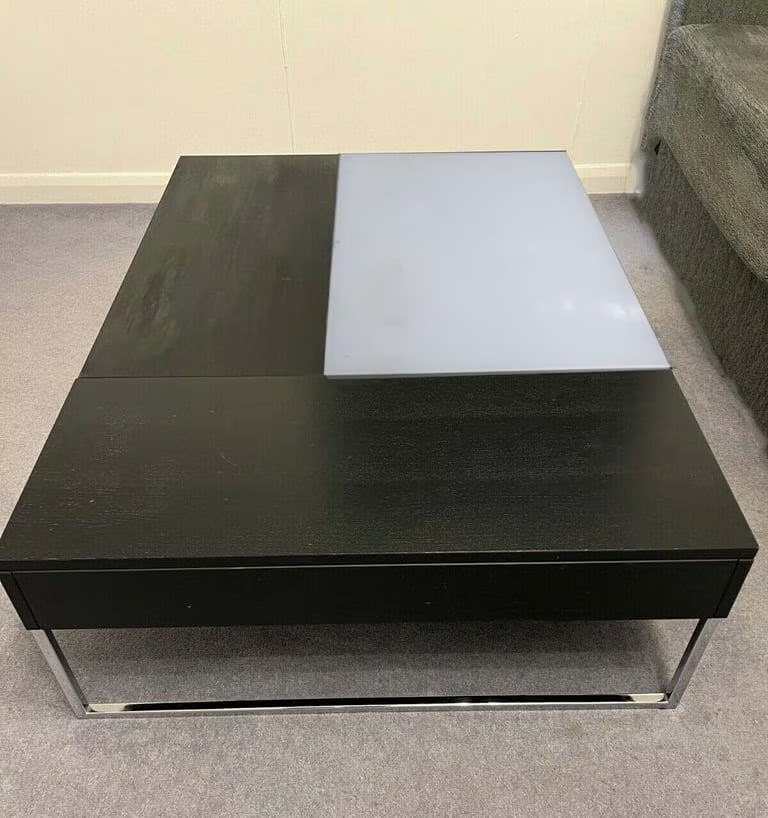 image for BoConcept Chiva Functional Coffee Table B&W with 3 storage areas Bo Concept