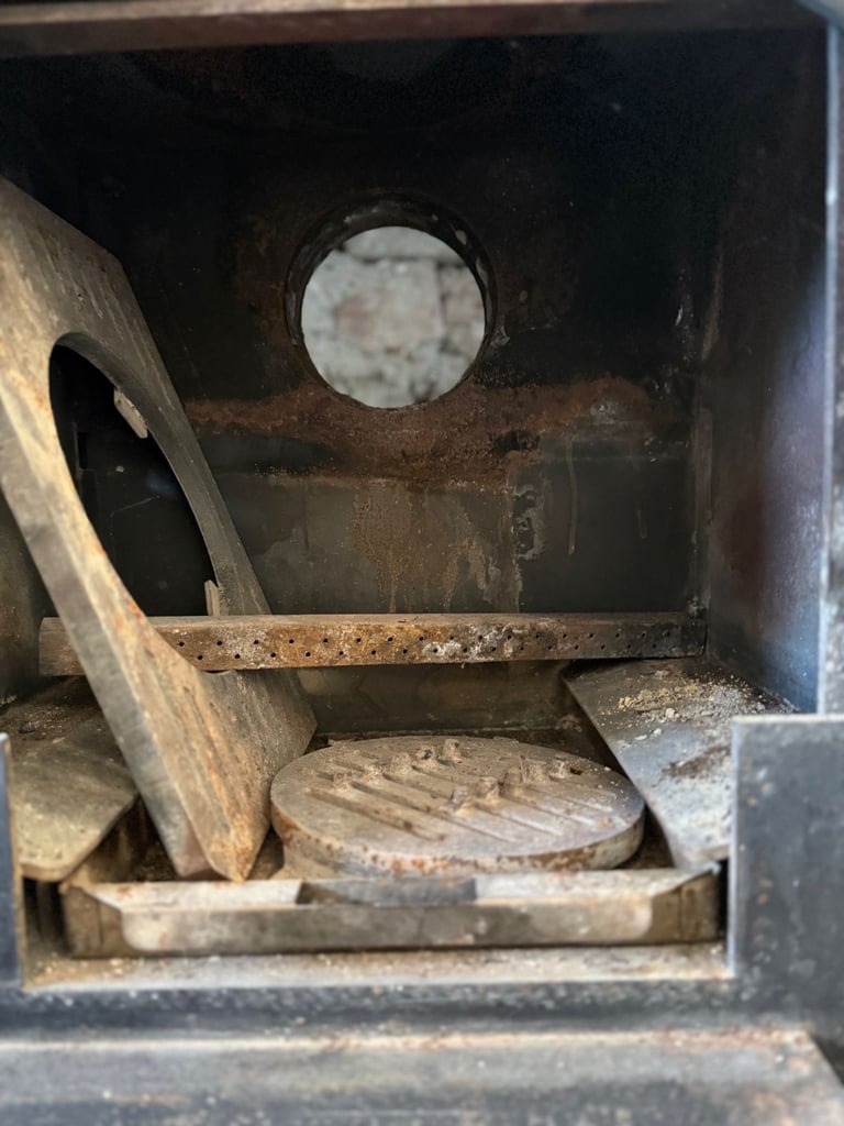 wood burning stove log coal burner multifuel 5kw fire 