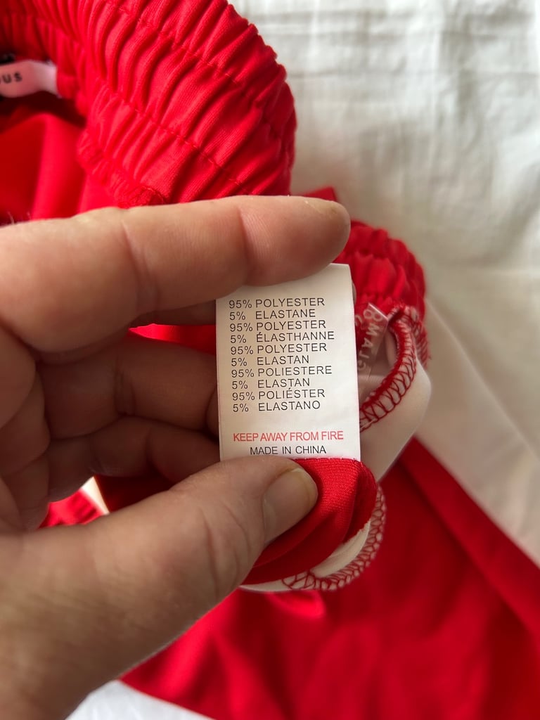 Glamorous red/white wide leg trouser size uk 10 