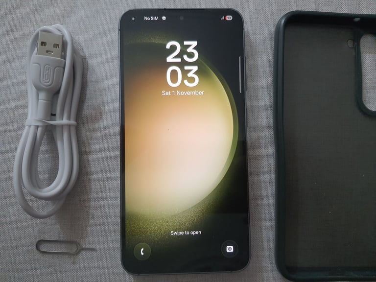 image for Samsung galaxy s23 5G 128gb dual sim + case + cable