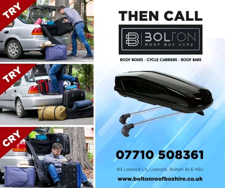 Roof Box Roof Bars And Bike Rack Hire in Bolton Manchester