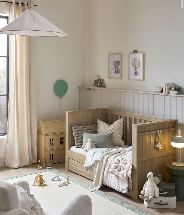 Mamas & Papas Franklin 3 Piece Cotbed Range with Dresser Changer & Double Wardrobe - Oak