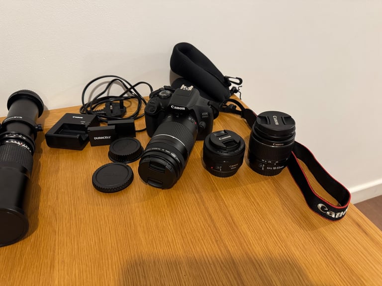 Canon EOS 2000D DSLR Camera with lots of extras.