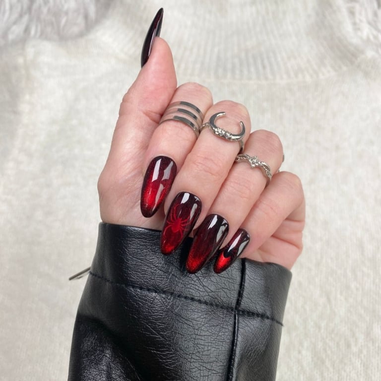 image for HALLOWEEN PRESS-ON NAILS - CUSTOM, HAND-PAINTED, AFFORDABLE