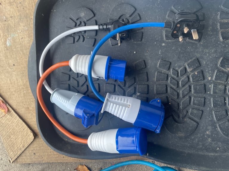 Caravan camper etc electric hookup adapters