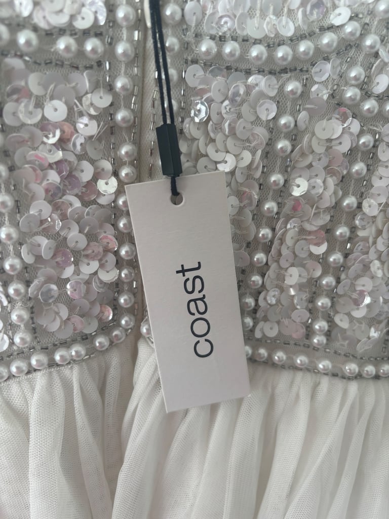 Beautiful embellished Coast bridal dress