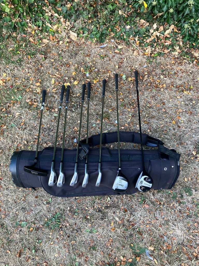 Men’s Golf Clubs Half Set Ideal Starter Set With Cart Bag Carry Strap