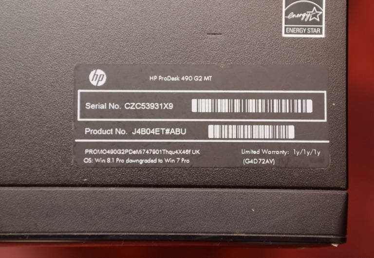 HP ProDesk 490 G2 MT Desktop i7 CPU 120GB SSD 12GB RAM PC Computer