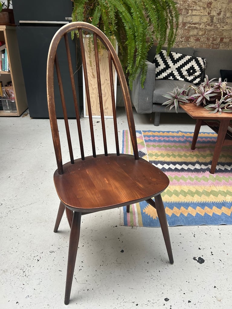 Vintage Retro Ercol Windsor Quaker Chairs (model 1875) in Golden Dawn