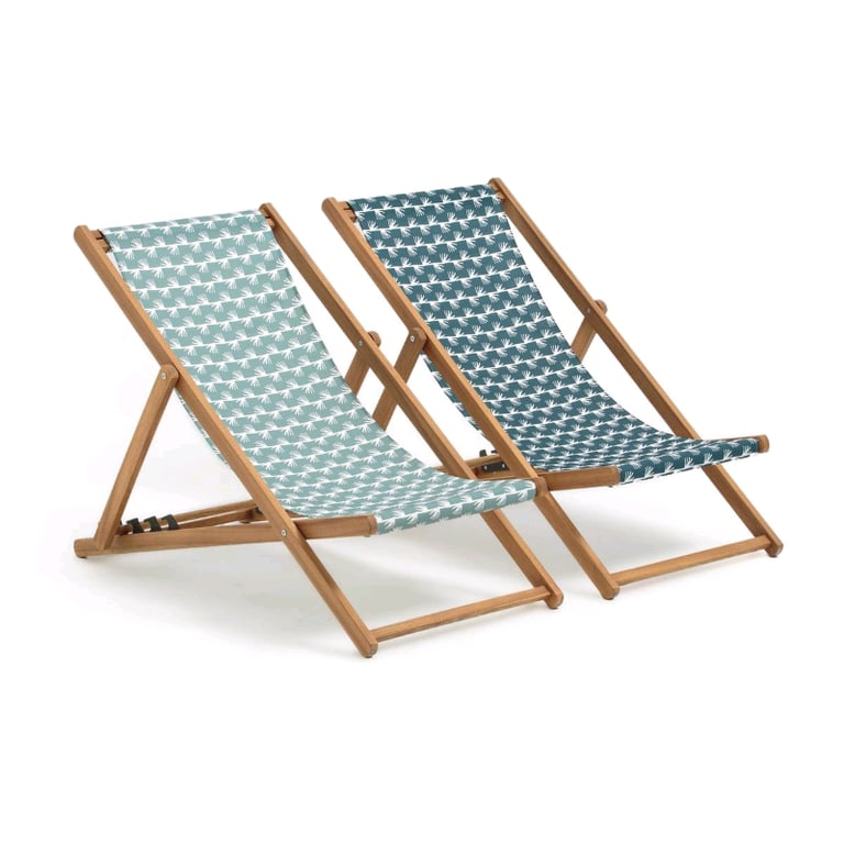 Sea green & canvas deck chair