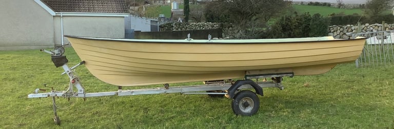 image for 15 foot Fulmar GRP Boat, Trailer and Outboard