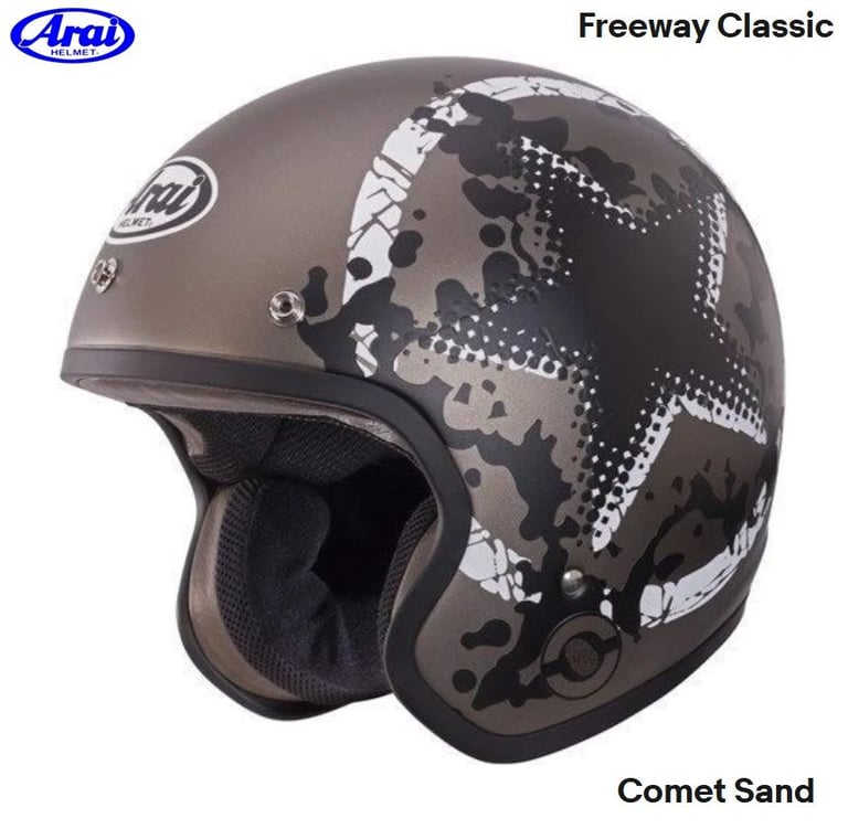 image for #ARAI FREEWAY CLASSIC - MOTORCYCLE HELMET - COMET SAND - LARGE - BRAND NEW
