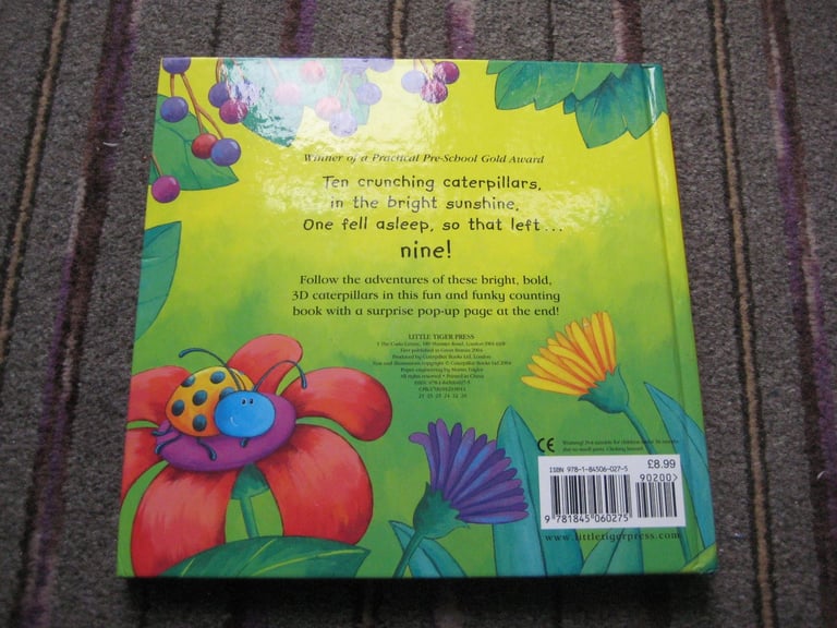 As New Ten Wriggly Wiggly Caterpillars Colour Hardboard Book by Debbie Tarbett for Only £3.00