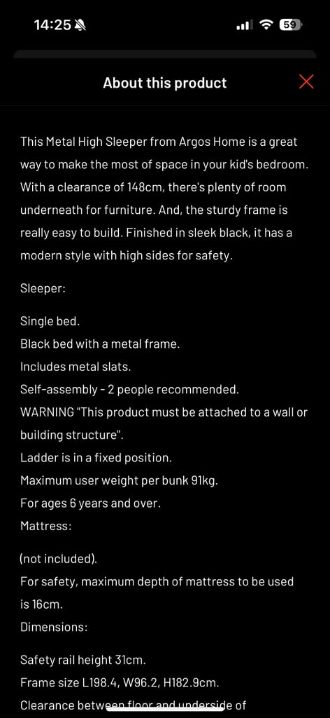 High Sleeper Bed 