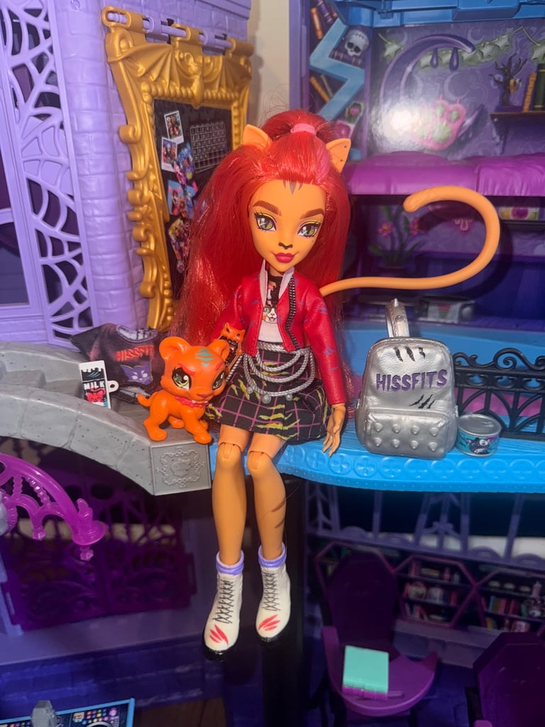 Monster high dolls house, monster high creepover, monster high car