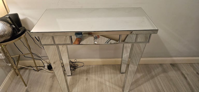 Glass console table