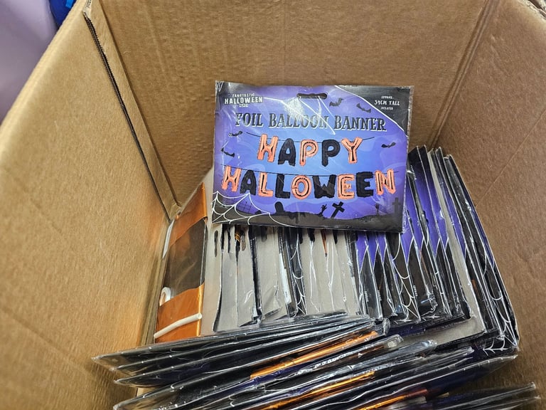 image for Happy haloween foil banner job lots