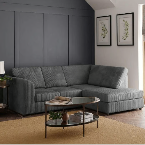 image for Brand New Dylan L Shape corner Full-Back Sofa Set in Grey Colour