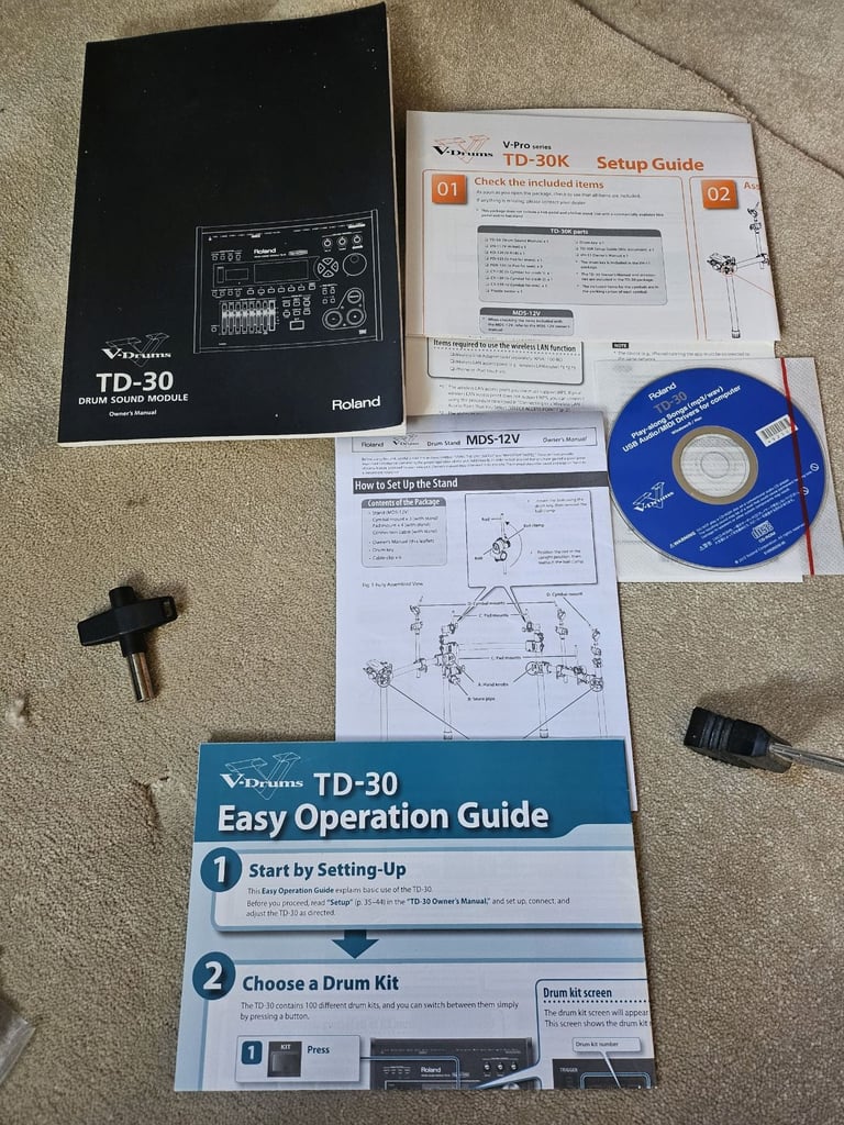 Roland VDrums TD30K Drum Kit (6 piece)