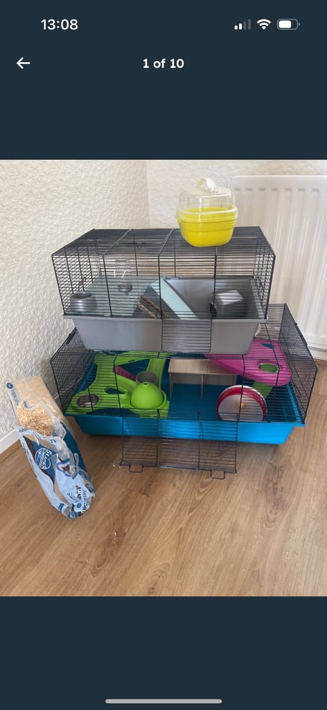 2 hamster cages with carrier 