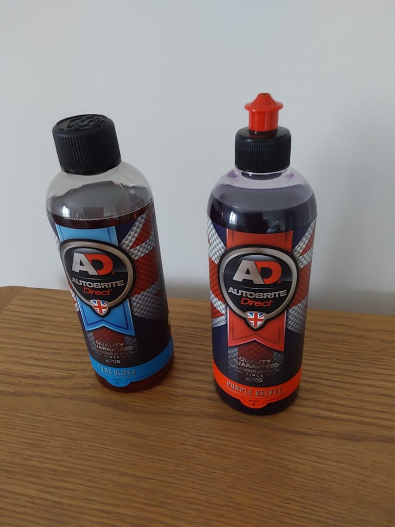 image for Autobtite purple velvet shampoo and tyre gloss.