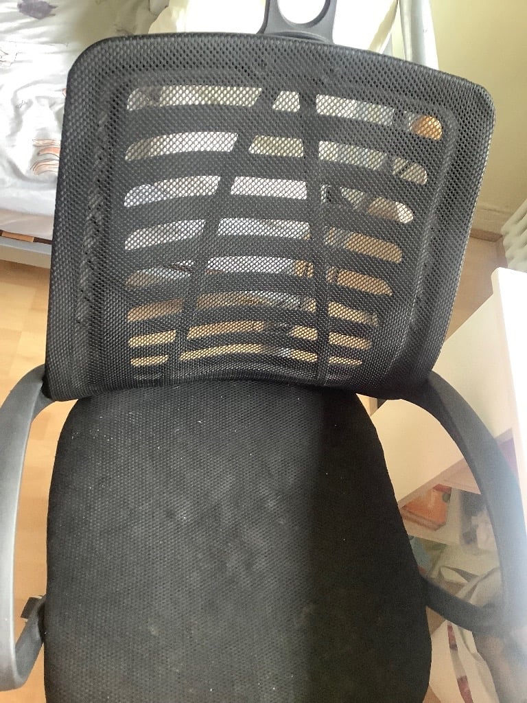 Desk/office chair, black, £4.99.