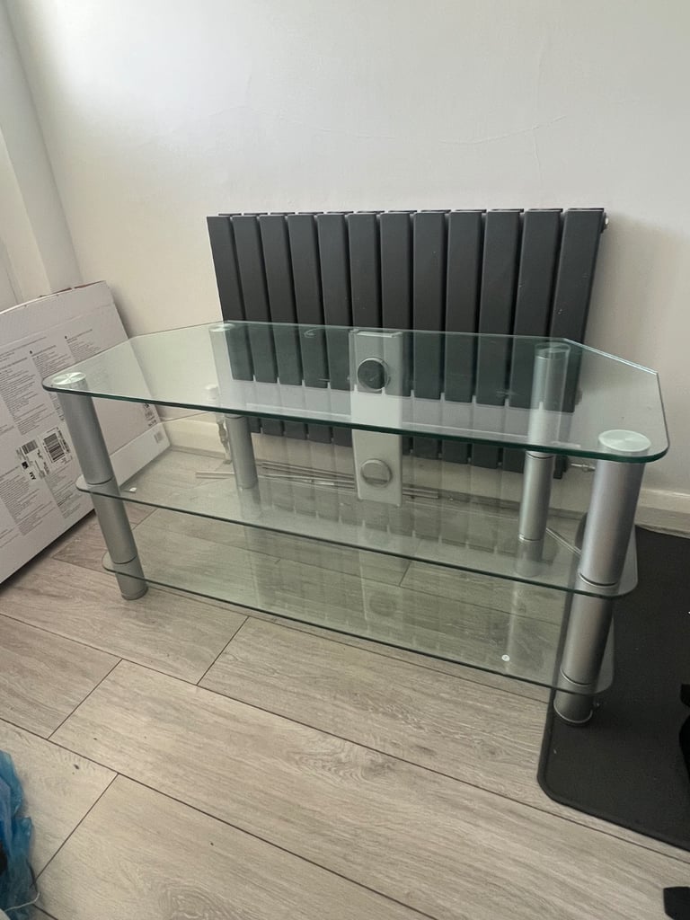 Glass tv stand