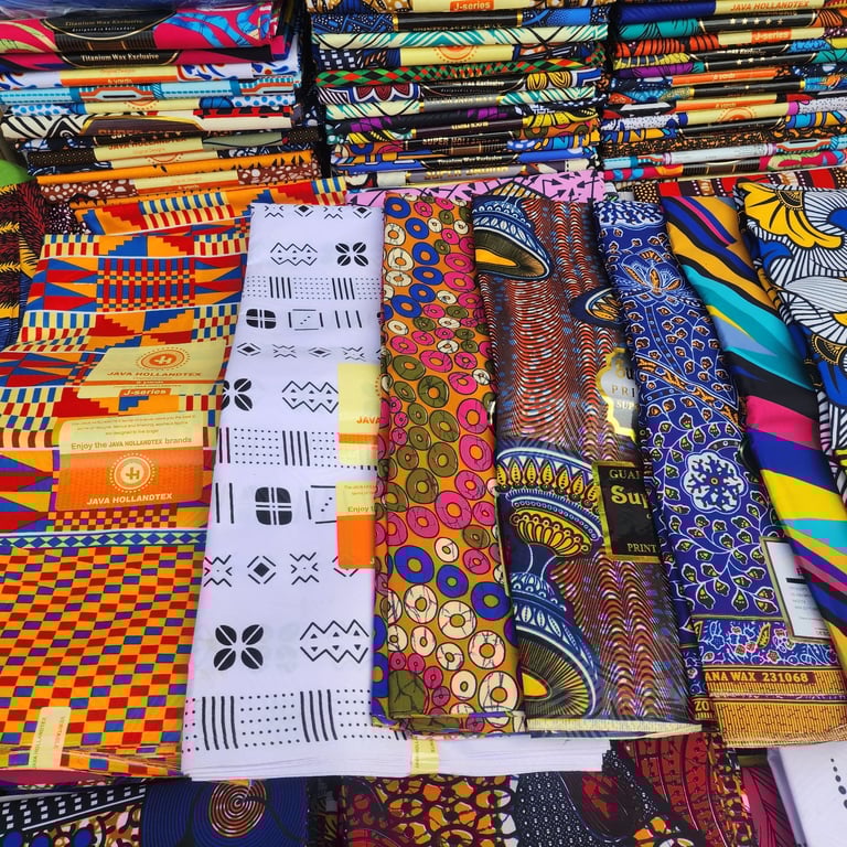 6 YARDS AFRICAN REAL WAX FABRICS AND QUALITY FLOOR AND WALL PORCELAIN TILES 