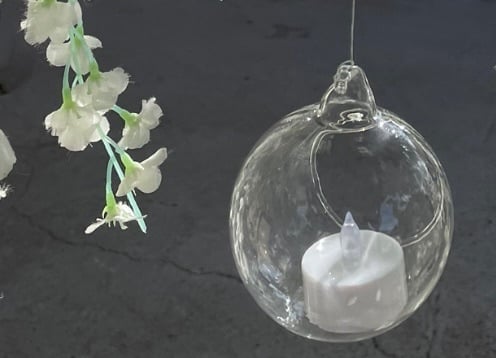 image for Christmas/ wedding- 50 glass open front baubles 