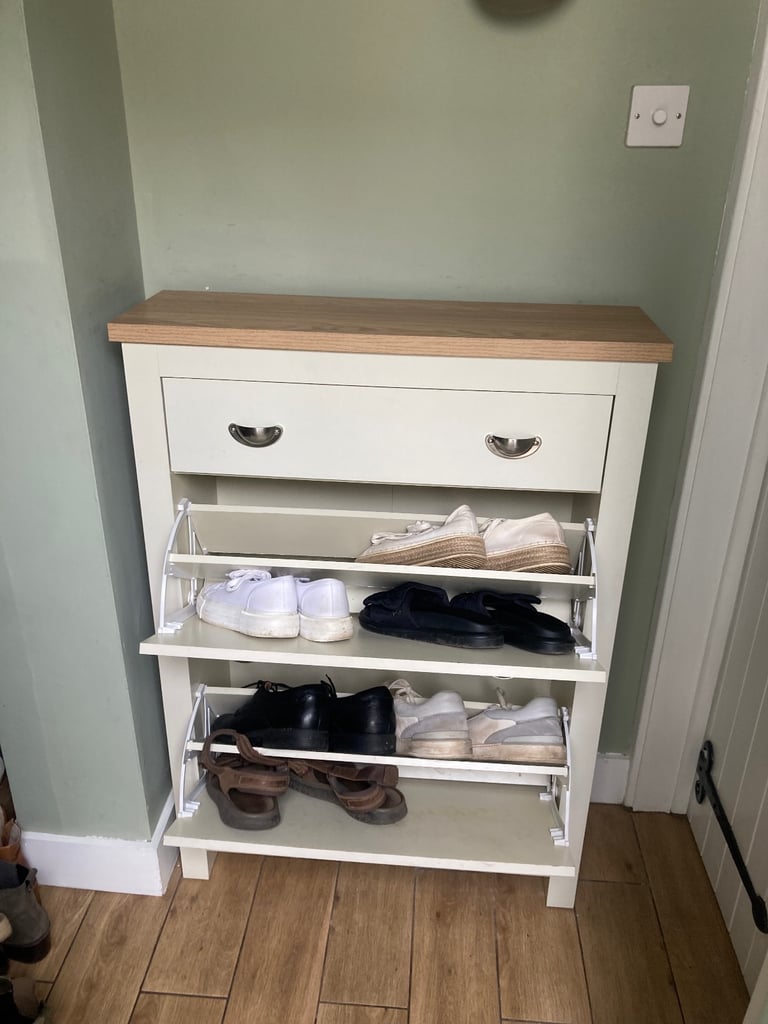 Neat shoe storage.