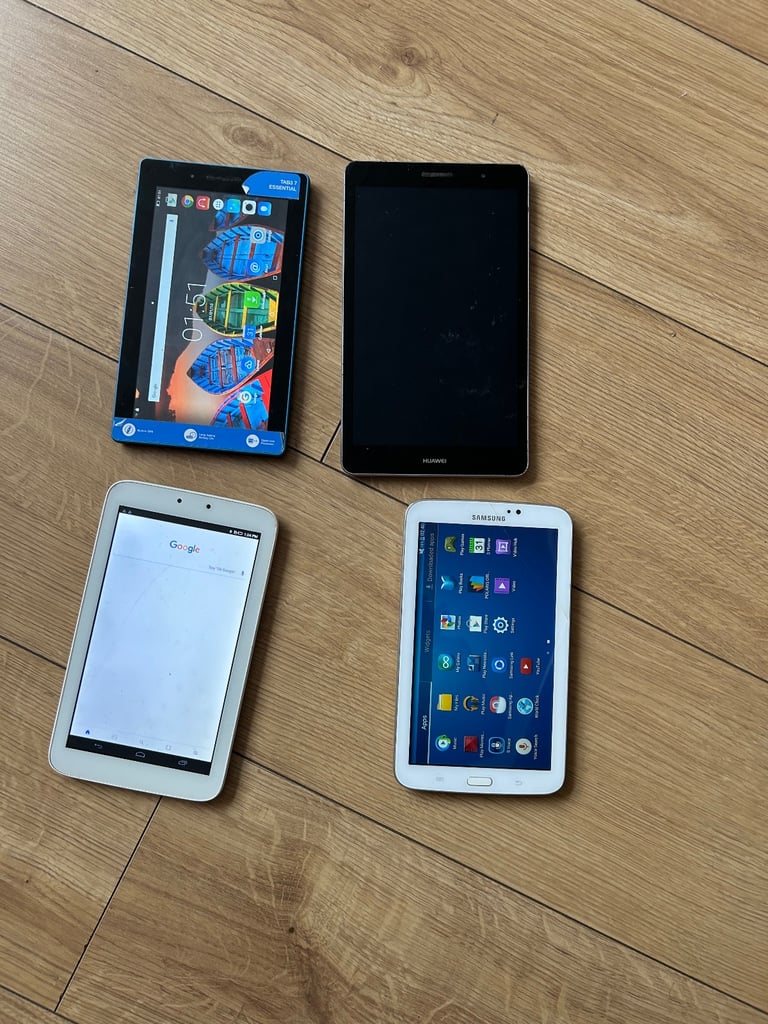 Tablets - Samsung Galaxy tab 3 , Huawei Mediapad t3 - 20 pounds each - working fine 