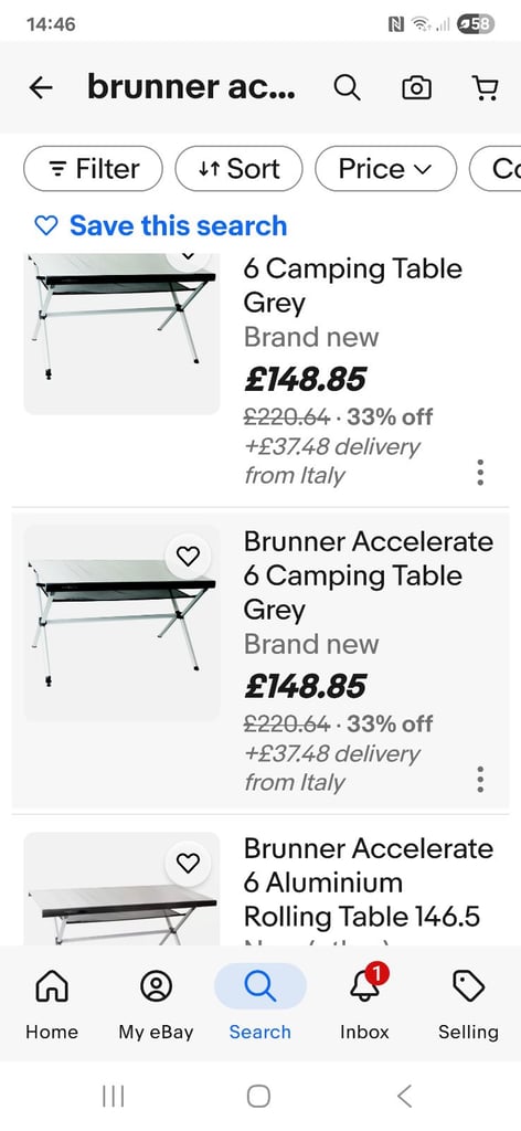 image for Brunner folding camping table