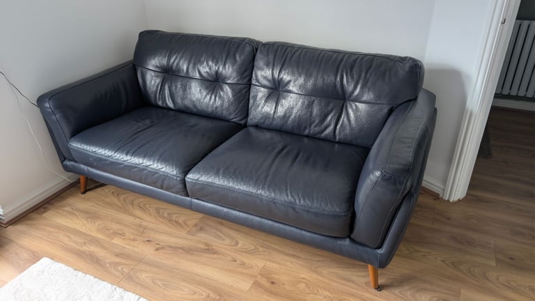 image for Leather sofas and footstool