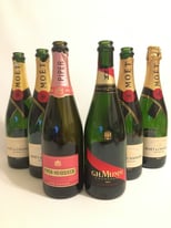 Free 6 x EMPTY Champagne Bottles For Crafts Or Display