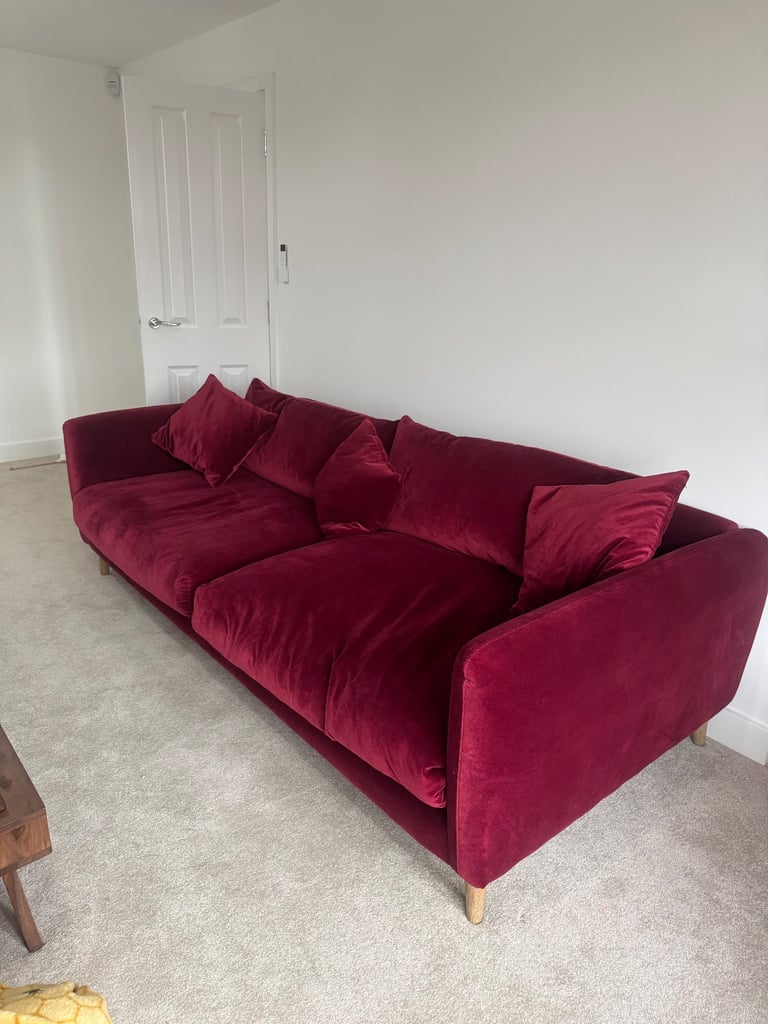 image for Loaf Large Squishmeister Sofa in Merlot Velvet