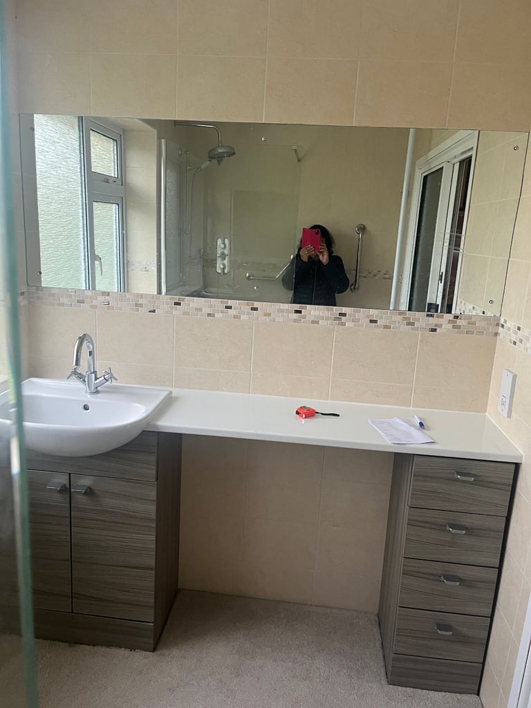 image for Bathroom sink with mixer tap and cabinets to match 