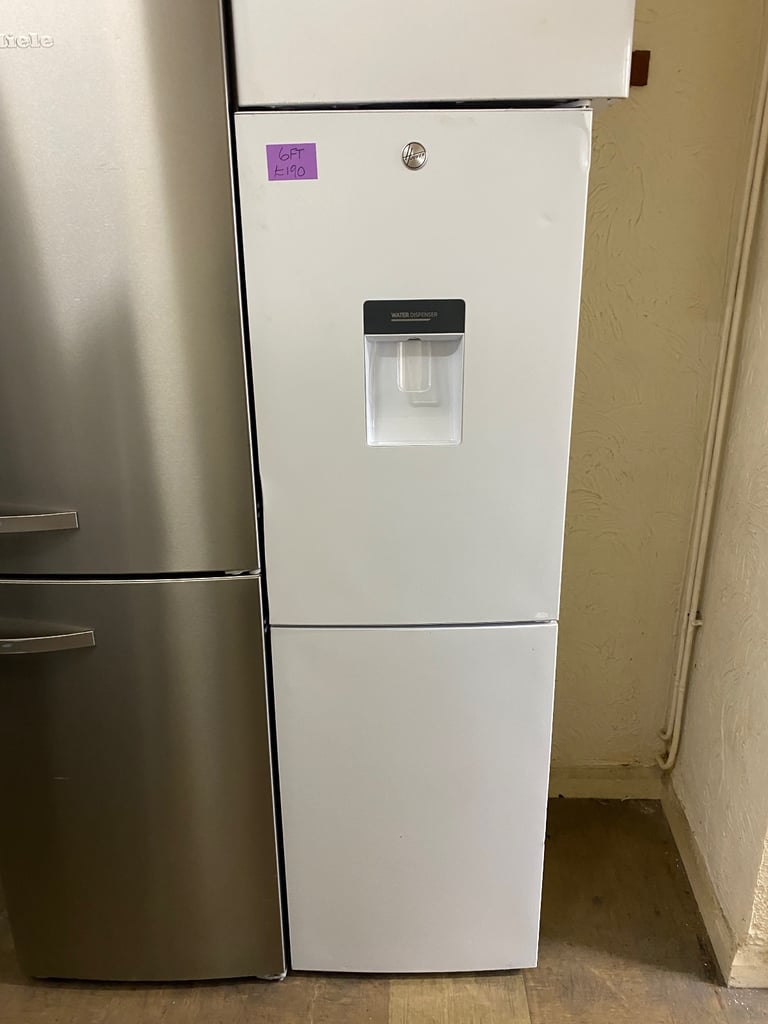 ♻️WHITE HOOVER 6FT FRIDGE FREEZER 