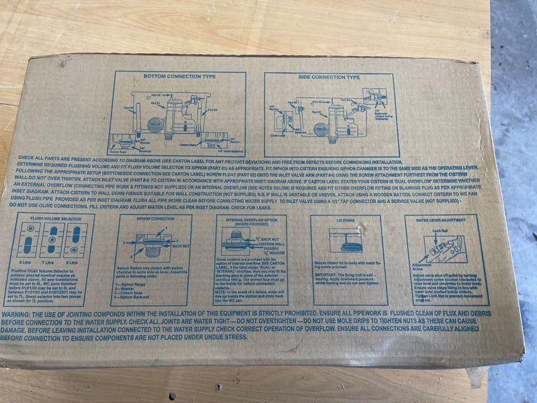 New Macdee Elan Low Level Bottom Inlet toilet Cistern 6/7/9 Litres