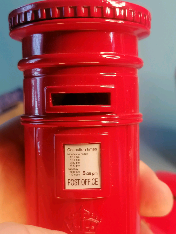 6-inch British Style Telephone Booth & Letter Box Metal Piggy Money 