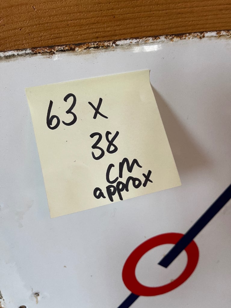 vintage original double sided railway train sign